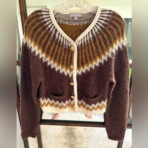 J Crew Fair Isle cardigan xs